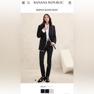 Black straight legged dress pants